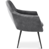 Buy Armchair with Armrests - Upholstered in Velvet - Eila Dark grey 60087 - prices