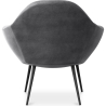 Buy Armchair with Armrests - Upholstered in Velvet - Eila Dark grey 60087 in the United Kingdom