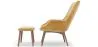 Armchair with Footrest - Upholstered in Velvet - Scandinavian Style - Huda image 7