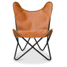 Buy Butterfly design chair - Leather - Blop Brown 27808 - in the UK