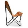 Buy Butterfly design chair - Leather - Blop Brown 27808 at Privatefloor