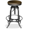 Buy Round Stool - Vintage Design - Industrial - Uri White 27810 - prices