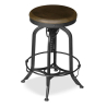 Buy Round Stool - Vintage Design - Industrial - Uri White 27810 at Privatefloor