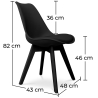 Buy Wooden Desk Set - Scandinavian Design - Thora + Dining Chair - Scandinavian Design - Denisse Black 60114 at Privatefloor