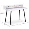 Buy Wooden Desk Set - Scandinavian Design - Thora + Dining Chair - Scandinavian Design - Denisse Black 60114 - prices
