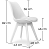 Buy Wooden Desk Set - Scandinavian Design - Beckett + Dining Chair - Scandinavian Design - Denisse Black 60115 at Privatefloor