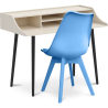 Buy Wooden Desk Set - Scandinavian Design - Torkel + Dining Chair - Scandinavian Design - Denisse Light blue 60116 - in the UK