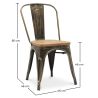 Dining Chair - Industrial Design - Steel and Wood - New Edition - Stylix image 7