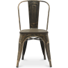 Buy Dining Chair - Industrial Design - Steel and Wood - New Edition - Stylix Metallic bronze 60124 - prices