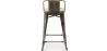 Bar Stool with Backrest - Industrial Design - Wood & Steel - 60cm - New Edition - Stylix image 7