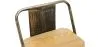 Bar Stool with Backrest - Industrial Design - Wood & Steel - 60cm - New Edition - Stylix image 7
