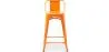 Bar Stool with Backrest - Industrial Design - 60cm - New Edition - Stylix image 7