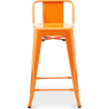 Buy Bar Stool with Backrest - Industrial Design - 60cm - New Edition - Stylix Orange 60126 - prices