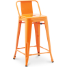 Buy Bar Stool with Backrest - Industrial Design - 60cm - New Edition - Stylix Orange 60126 - in the UK