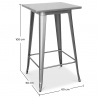 Buy Square Stool Table - Industrial Design - 100 cm - Galla Steel 60127 in the United Kingdom