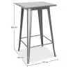 Square Stool Table - Industrial Design - 100 cm - Galla image 7