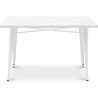 Buy Rectangular Dining Table - Industrial Design - White Metal - Ashi White 60128 - in the UK