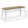 Buy Bench - Industrial Design - Wood and Metal - Stylix White 60131 home delivery