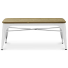 Buy Bench - Industrial Design - Wood and Metal - Stylix White 60131 - in the UK
