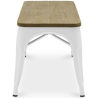 Buy Bench - Industrial Design - Wood and Metal - Stylix White 60131 in the United Kingdom