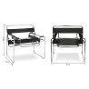Buy Lounge Chair - Leatherette & Metal - Ivan Black 16815 home delivery