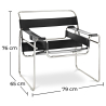 Buy Lounge Chair - Leatherette & Metal - Ivan Black 16815 - in the UK