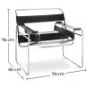Lounge Chair - Leatherette & Metal - Ivan image 7