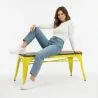 Industrial Design Bench - Wood and Metal - Stylix image 7