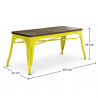 Buy Industrial Design Bench - Wood and Metal - Stylix Yellow 60132 in the United Kingdom