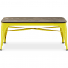 Buy Industrial Design Bench - Wood and Metal - Stylix Yellow 60132 - in the UK