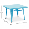 Buy Children's Table - Industrial Design - Metal - 60cm - New Edition - Stylix Turquoise 60135 in the United Kingdom