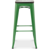 Buy Bar Stool - Industrial Design - Wood & Steel - 76 cm - New Edition- Stylix Green 60137 at Privatefloor