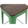 Buy Bar Stool - Industrial Design - Wood & Steel - 76 cm - New Edition- Stylix Green 60137 in the United Kingdom