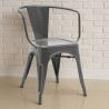 Dining Chair with Armrests - Industrial Design - Steel - New Edition - Stylix image 7