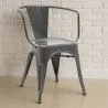 Dining Chair with Armrests - Industrial Design - Steel - New Edition - Stylix image 7