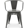 Buy Dining Chair with Armrests - Industrial Design - Steel - New Edition - Stylix Dark grey 60140 - in the UK
