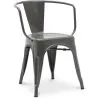 Dining Chair with Armrests - Industrial Design - Steel - New Edition - Stylix image 7