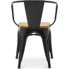 Buy Dining Chair with Armrests - Industrial Design - Wood and Steel - New Edition - Stylix Metallic bronze 60143 in the United Kingdom
