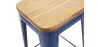 Bar Stool - Industrial Design - Wood & Steel - 76cm - New Edition - Stylix image 7