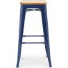 Buy Bar Stool - Industrial Design - Wood & Steel - 76cm - New Edition - Stylix Dark blue 60144 - prices