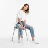 Industrial Design Bar Stool - Wood & Steel - 45cm - New Edition - Stylix image 7