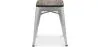 Industrial Design Bar Stool - Wood & Steel - 45cm - New Edition - Stylix image 7