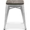 Industrial Design Bar Stool - Wood & Steel - 45cm - New Edition - Stylix image 7