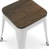 Industrial Design Bar Stool - Wood & Steel - 45cm - New Edition - Stylix image 7