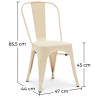 Buy Dining Chair - Industrial Design - Steel - Matt - New Edition -Stylix Cream 60147 home delivery
