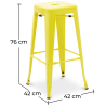 Buy Bar Stool - Industrial Design - 76cm - Stylix Yellow 60148 home delivery