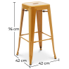 Buy Bar Stool - Industrial Design - 76cm - New Edition- Stylix Gold 60149 in the United Kingdom