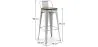 Bar Stool - Industrial Design - Wood and Steel - 76cm - Stylix image 7