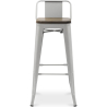 Buy Bar Stool - Industrial Design - Wood and Steel - 76cm - Stylix Light grey 60150 - in the UK
