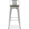 Bar Stool - Industrial Design - Wood and Steel - 76cm - Stylix image 7